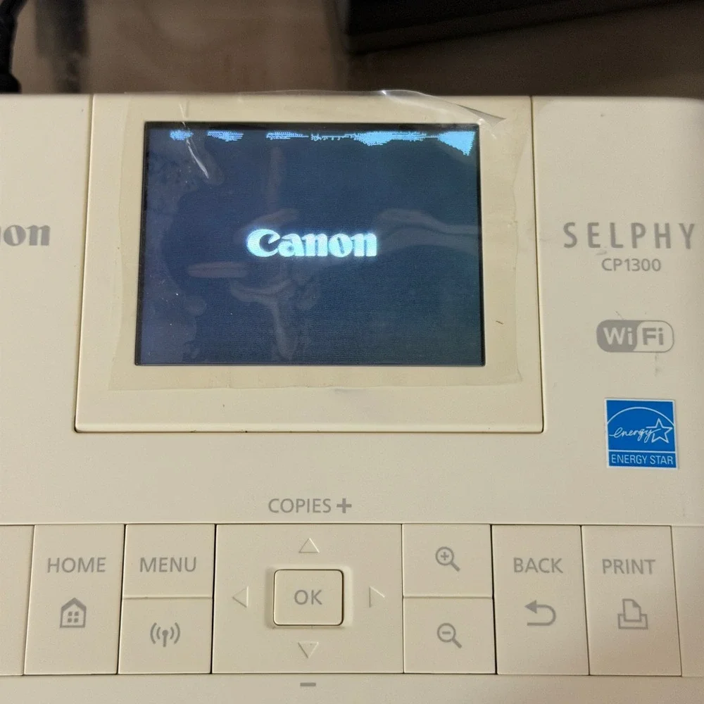 Canon SELPHY CP1300 Wireless Compact Photo Printer White for Parts Repair C-10
